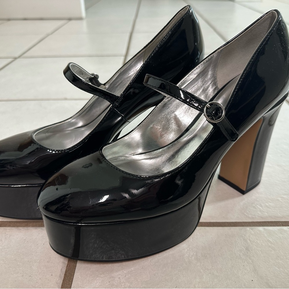 Black Mary Jane Platform Heels